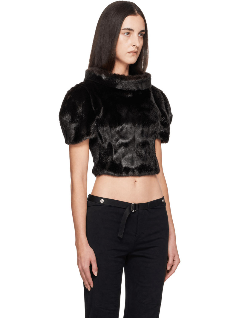 Brown Alix Fux-Fur Blouse 2
