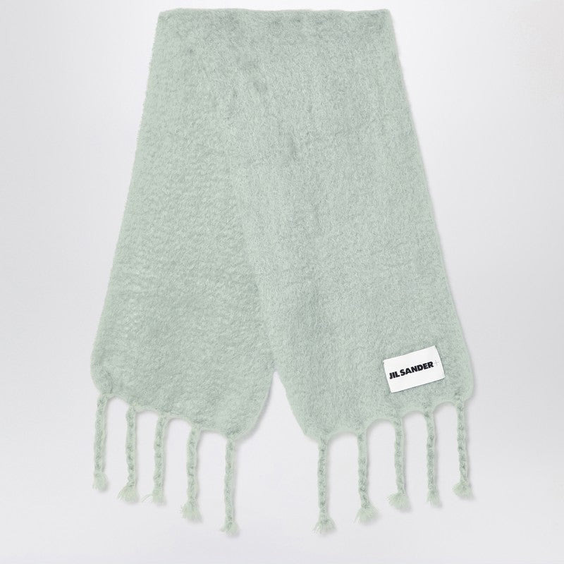 Jil Sander Pale Green Mohair Blend Scarf Men - 1