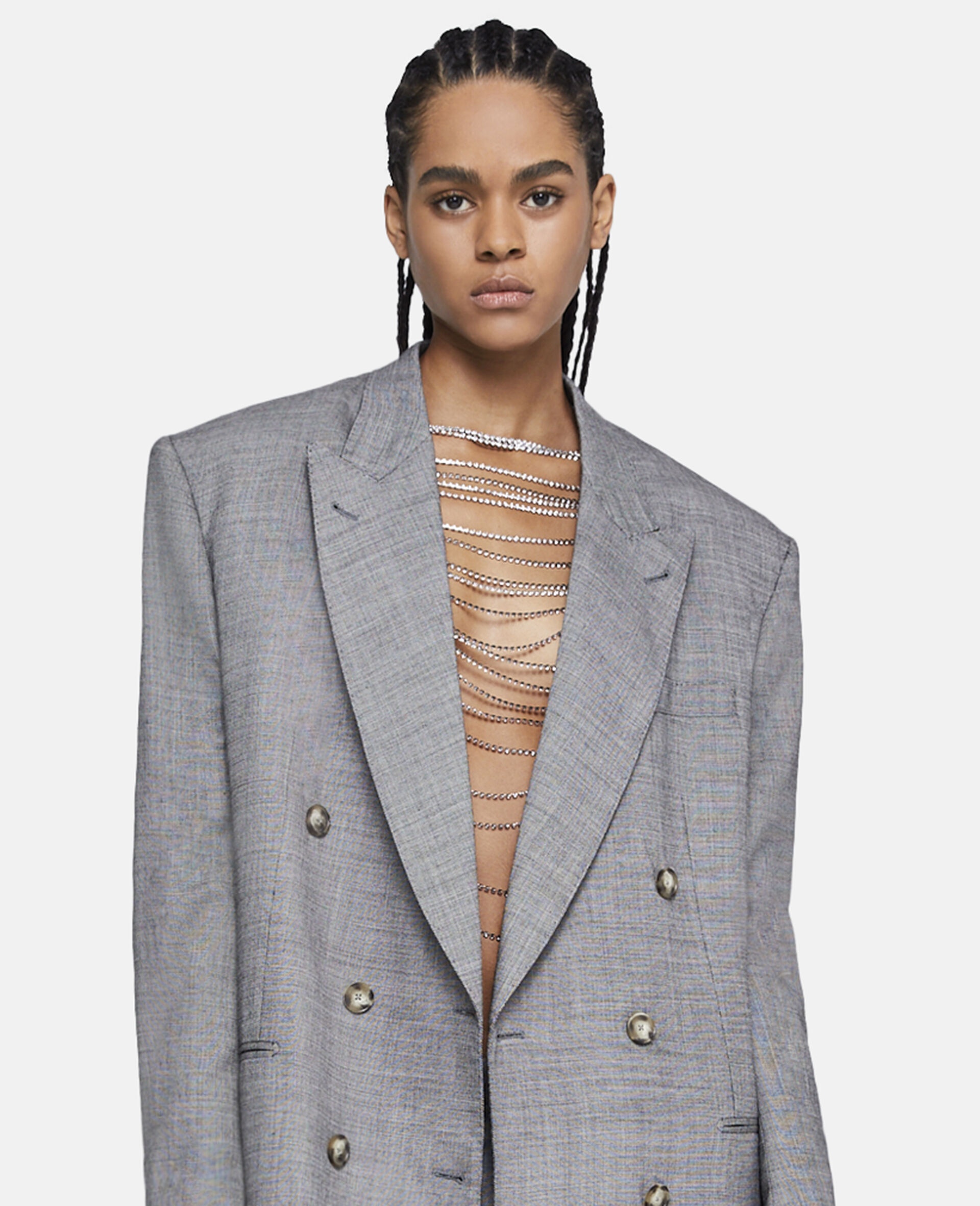 Oversized Double-Breasted Blazer - 4