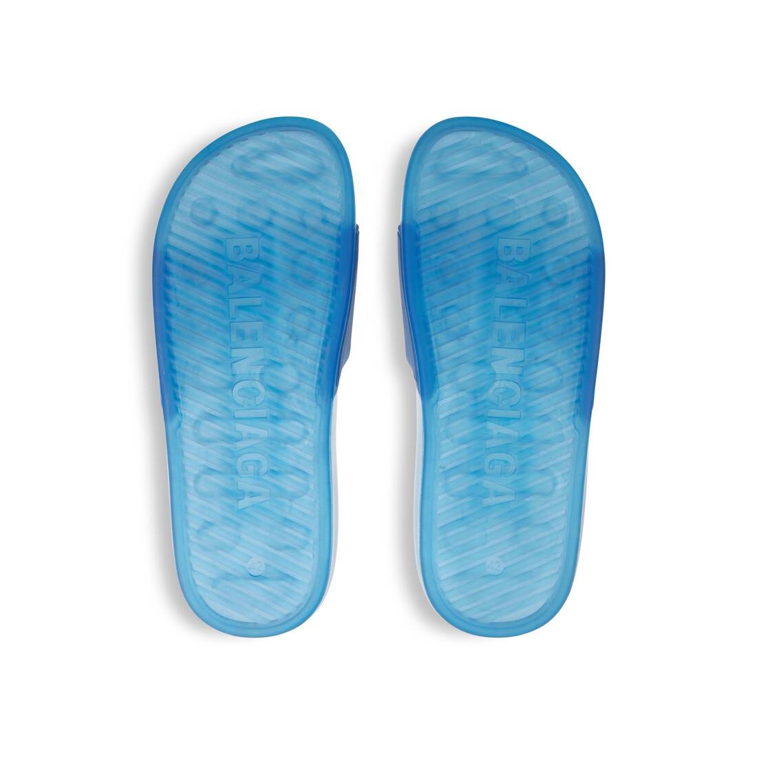 Men's Pool Transparent Slide Sandal  in Blue - 7