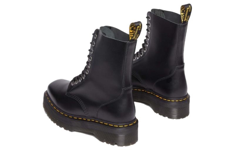 (WMNS) Dr. Martens 1490 Quad Leather Boots 'Black' 31147001 - 4