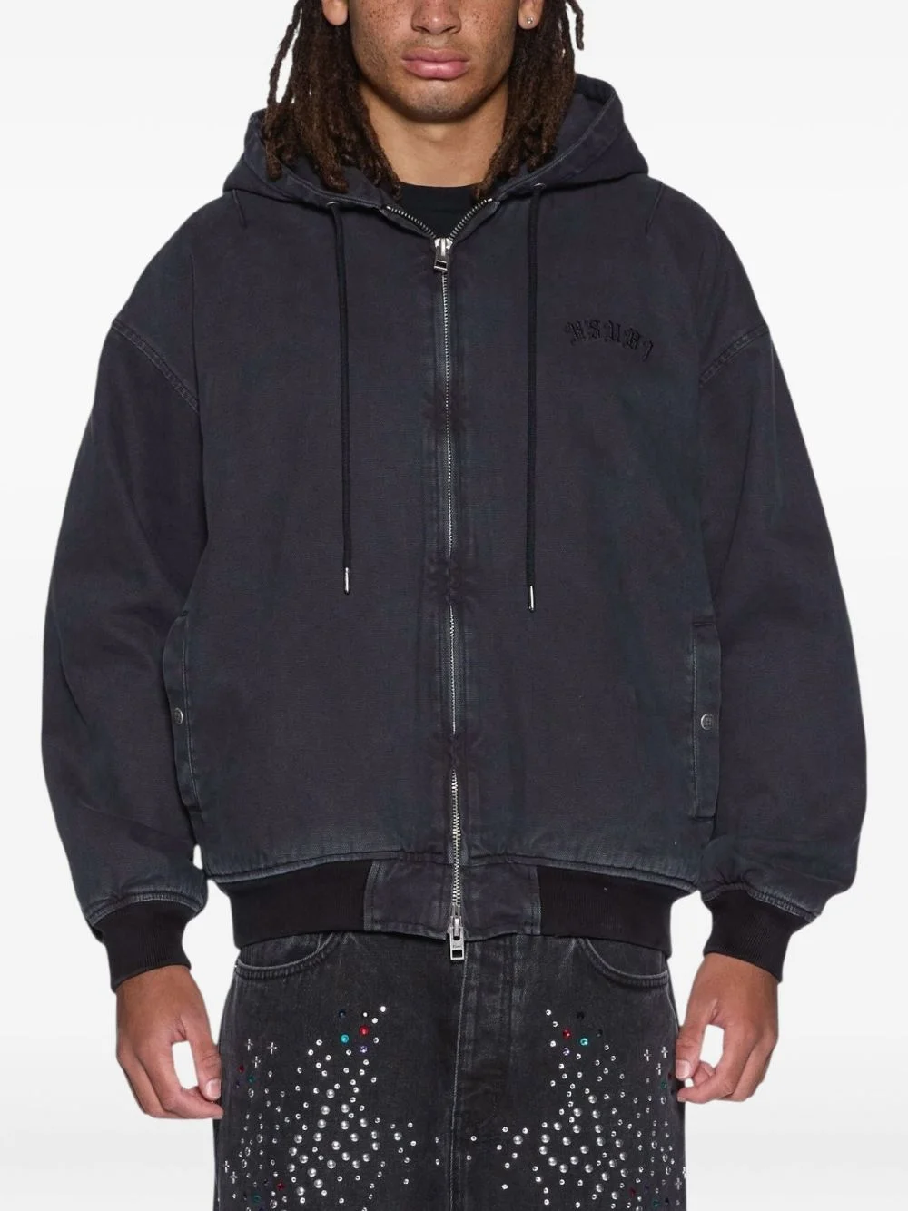 Studded Hooded bomber jacket - 1