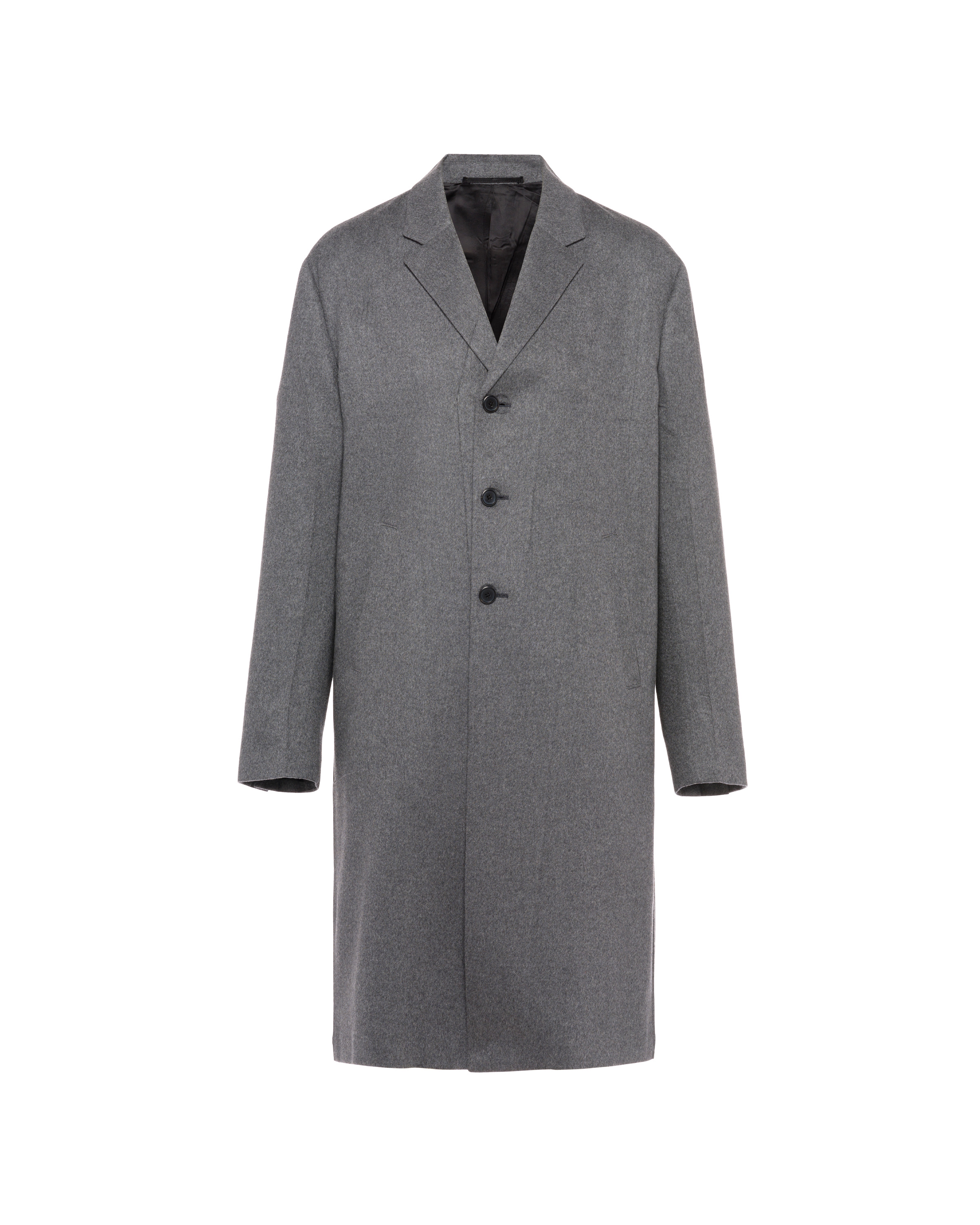 Single-breasted cashmere coat - 1