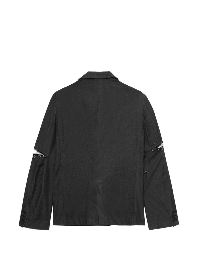 peter-pan collar ripped overshirt 6