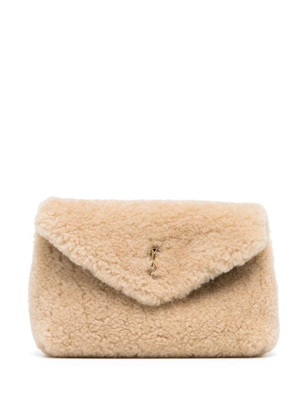 small Puffer shearling clutch - 1