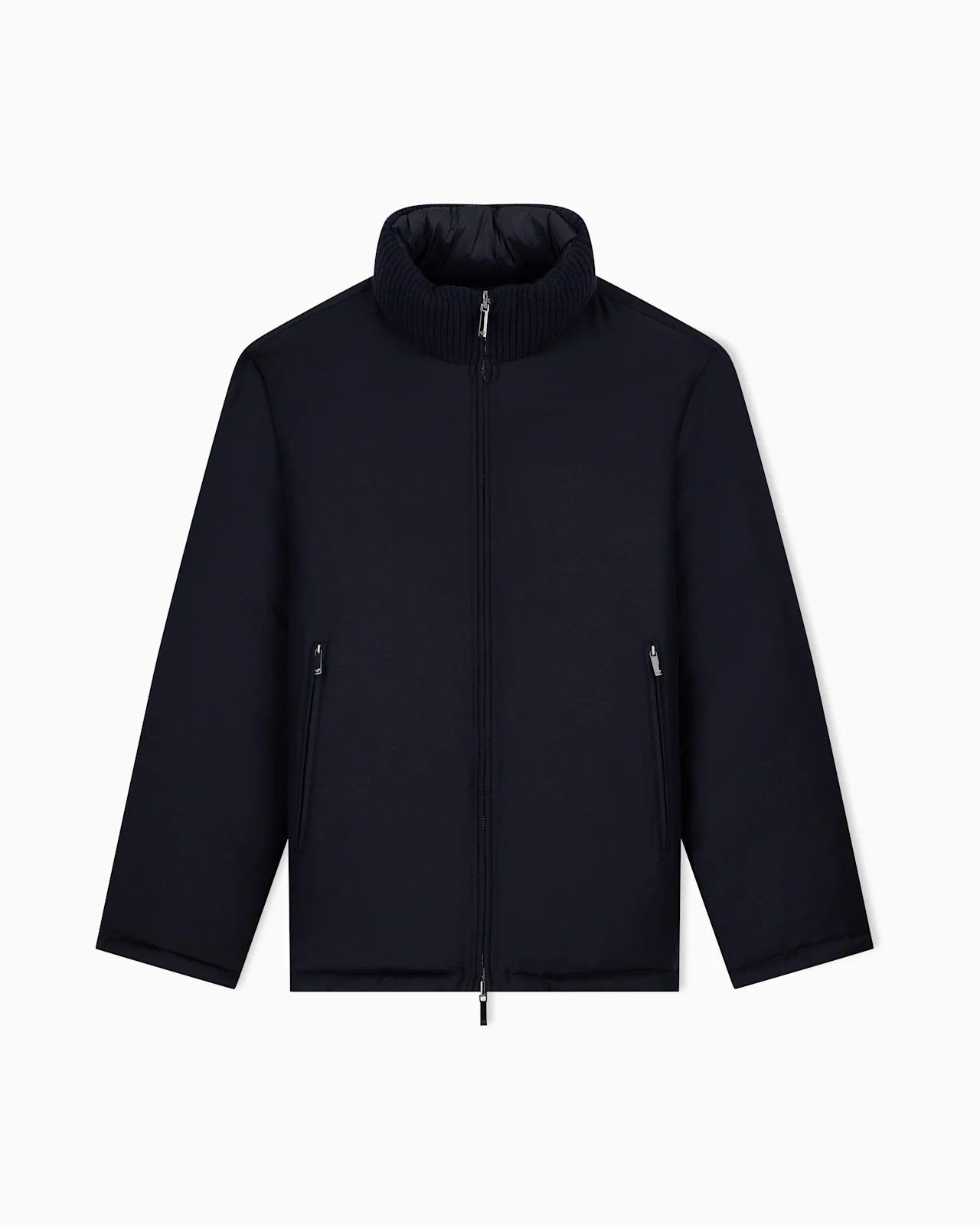 DOWN JACKET IN VIRGIN WOOL AND VISCOSE TWILL - 1