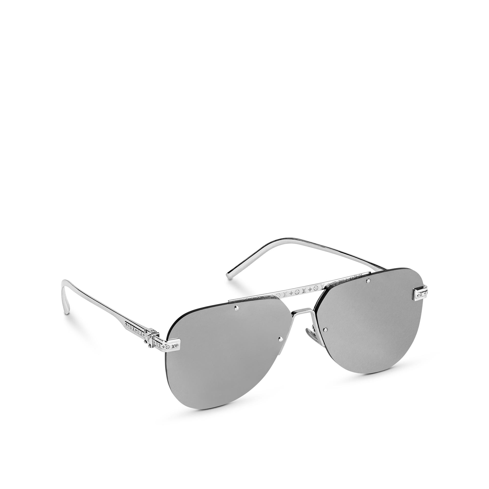 Louis Vuitton Cyclone Metal Sunglasses, Silver, One Size