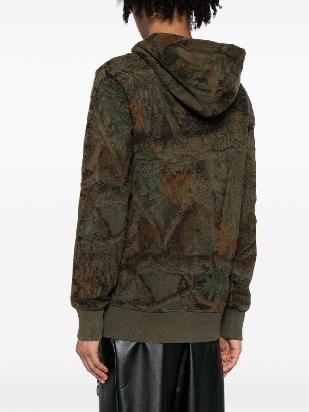 abstract-print cotton hoodie - 4