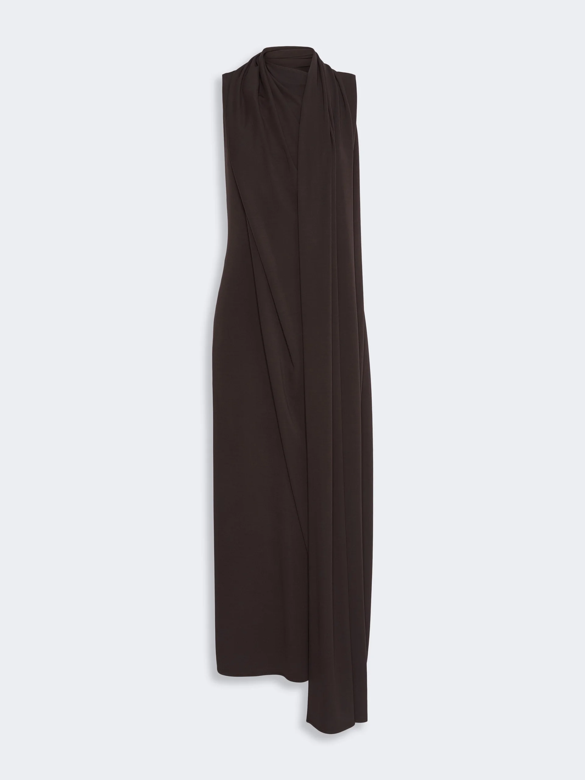STAFFA Long jersey dress - CHOCOLATE - 1