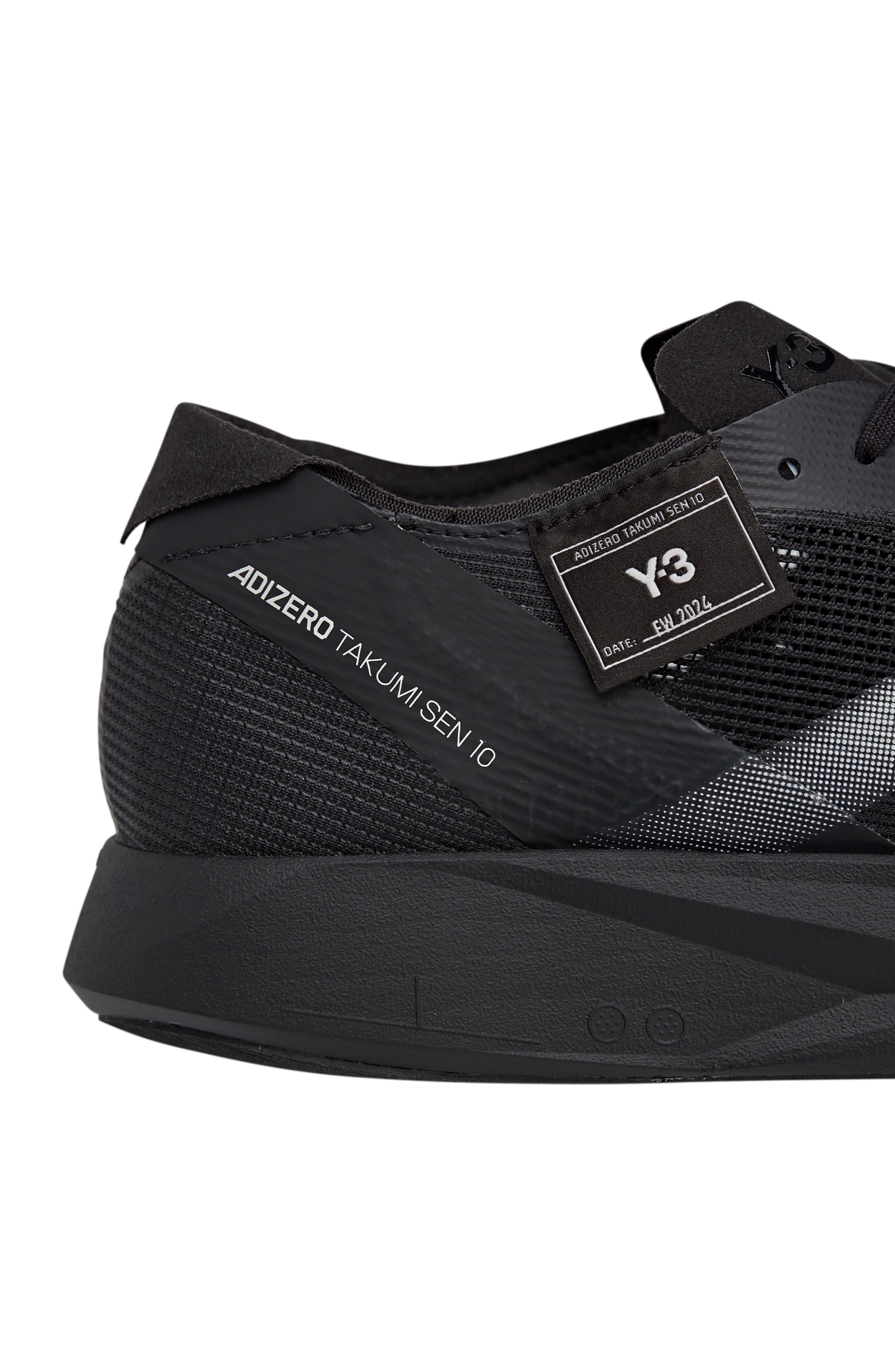 Y-3 Takumi Sen 10 Sneaker in Black/Black/Off White at Nordstrom - 7