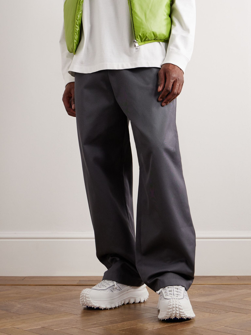 Moncler Trailgrip GTX Leather-Trimmed Mesh and Canvas Sneakers White outlook