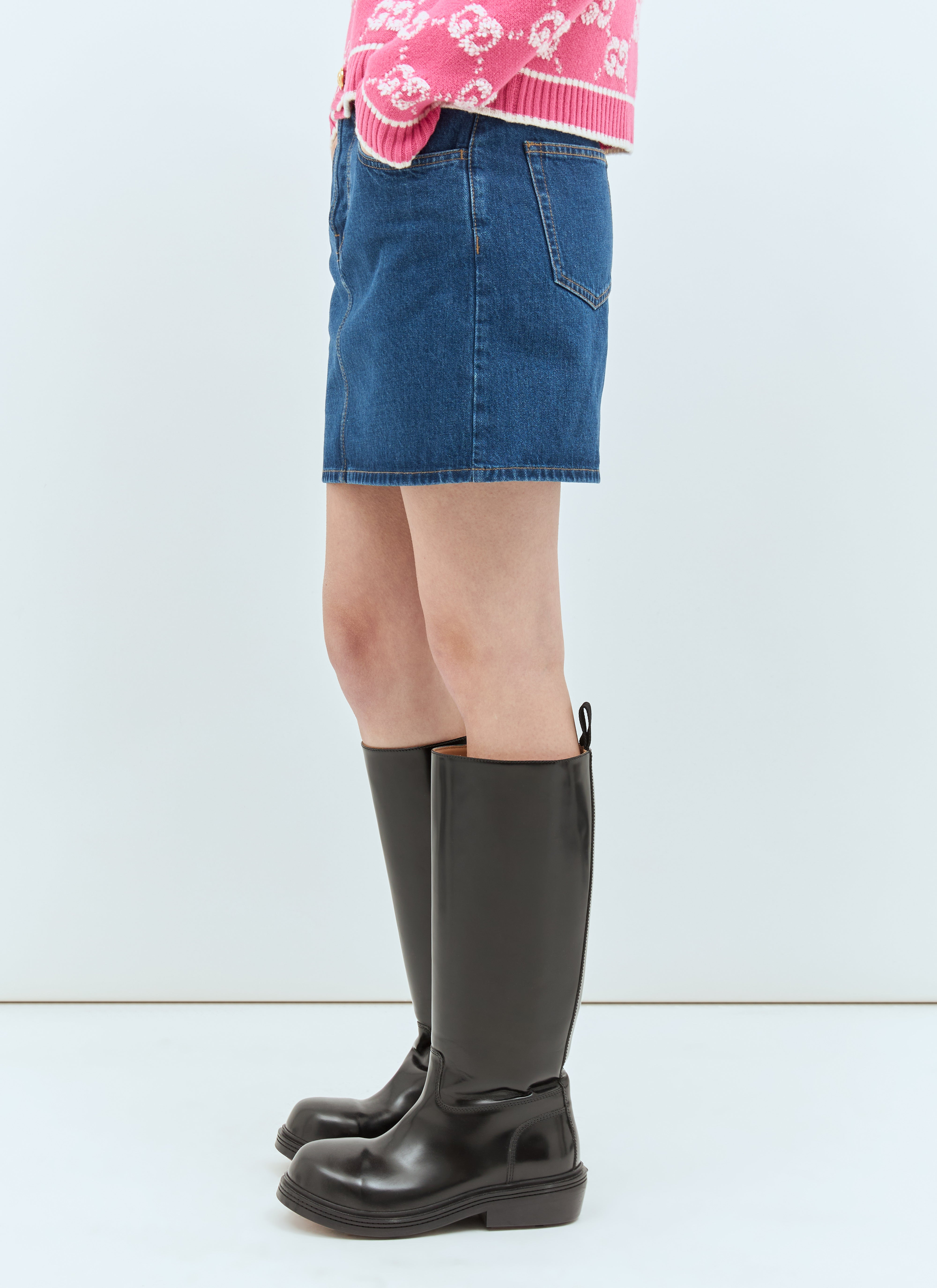 Gucci Women Denim Mini Skirt - 4