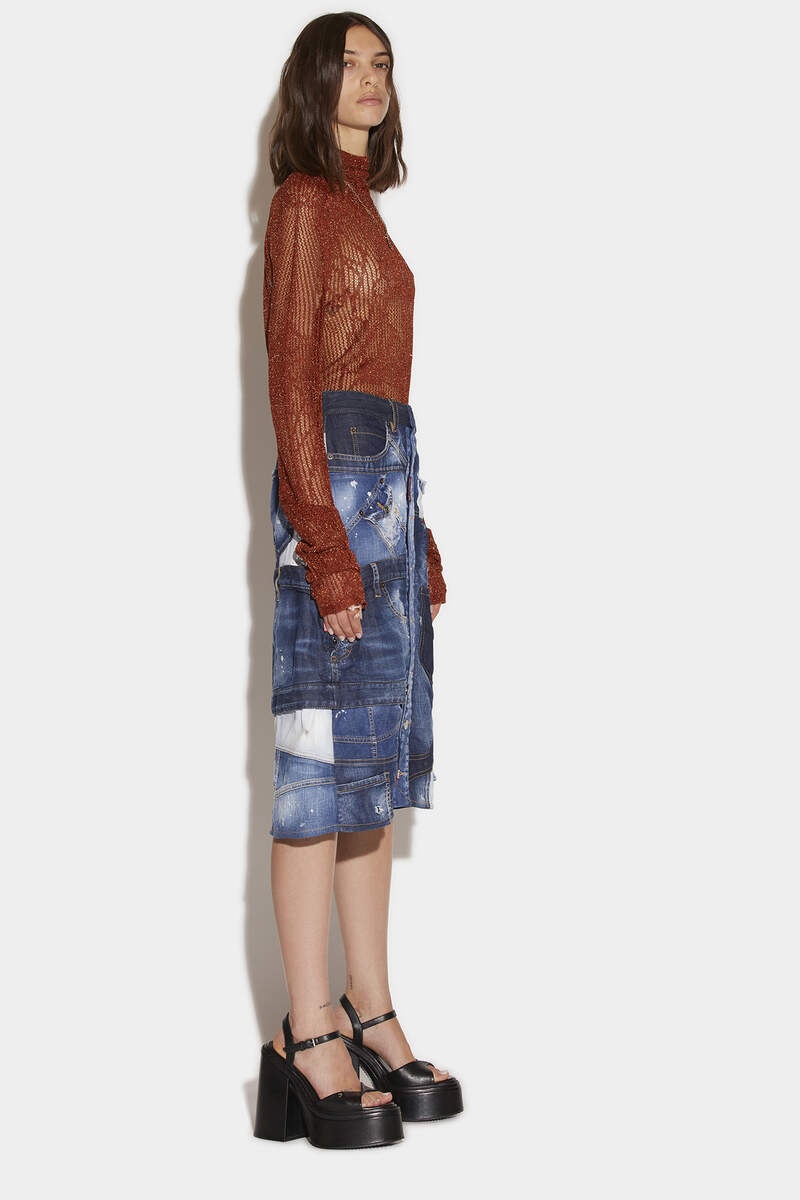 FRANKEN MIDI SKIRT - 4