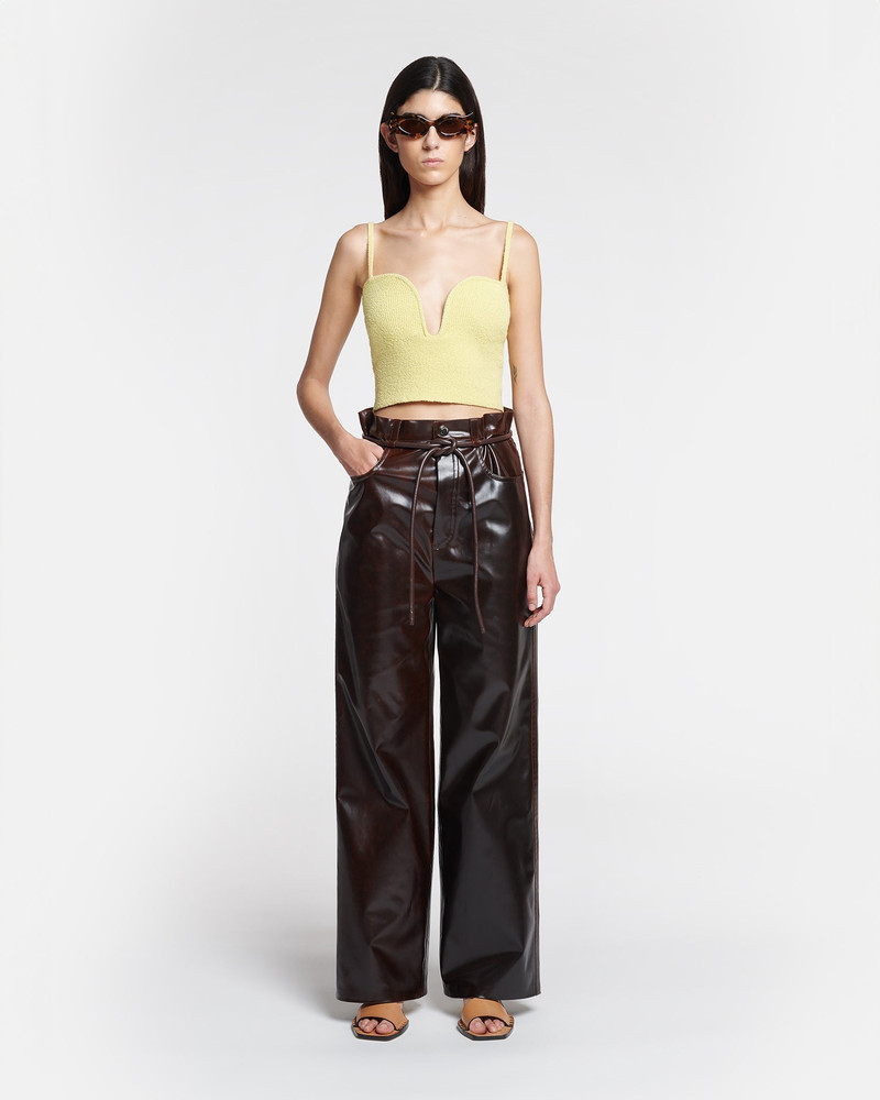 Nanushka Belted Alt Vintage Leather Pants outlook