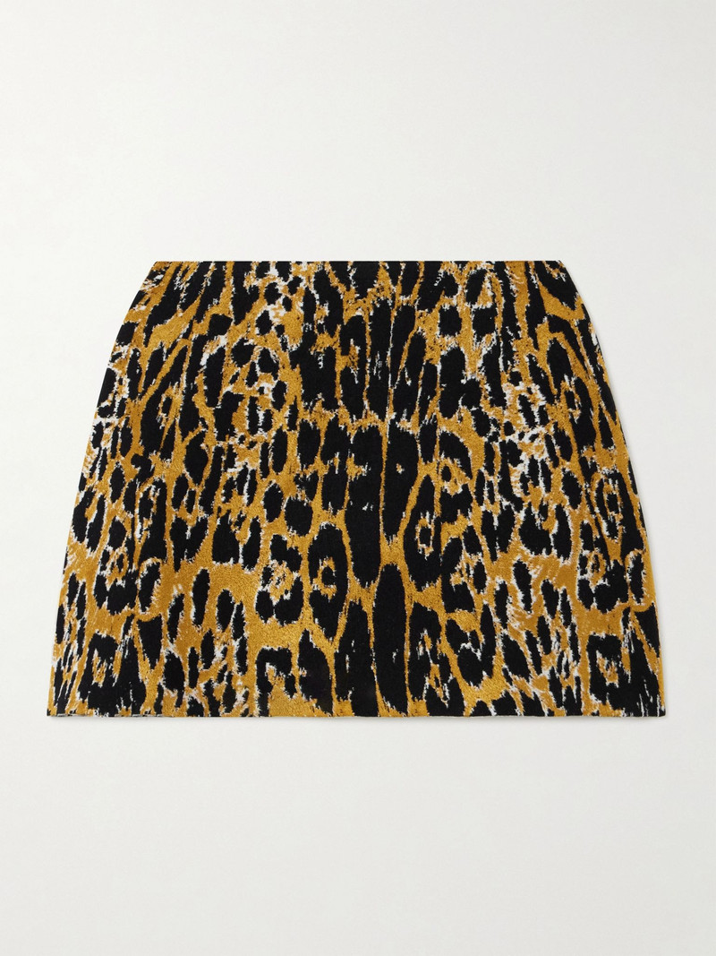leopard-jacquard 스커트 - 1