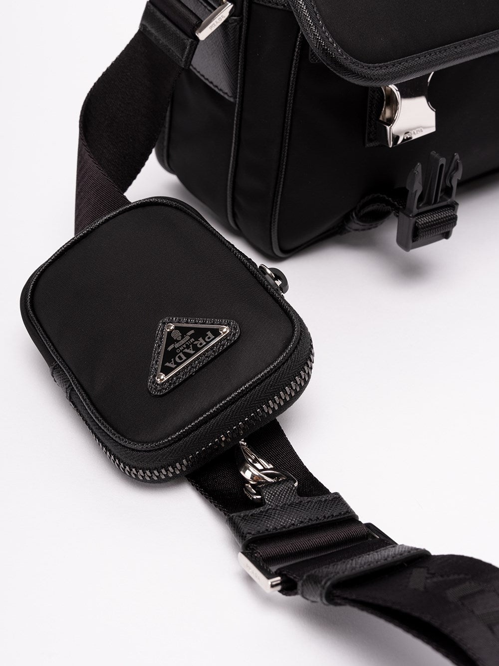 Prada Men Re-Nylon And Saffiano Leather Shoulder Bag - 5