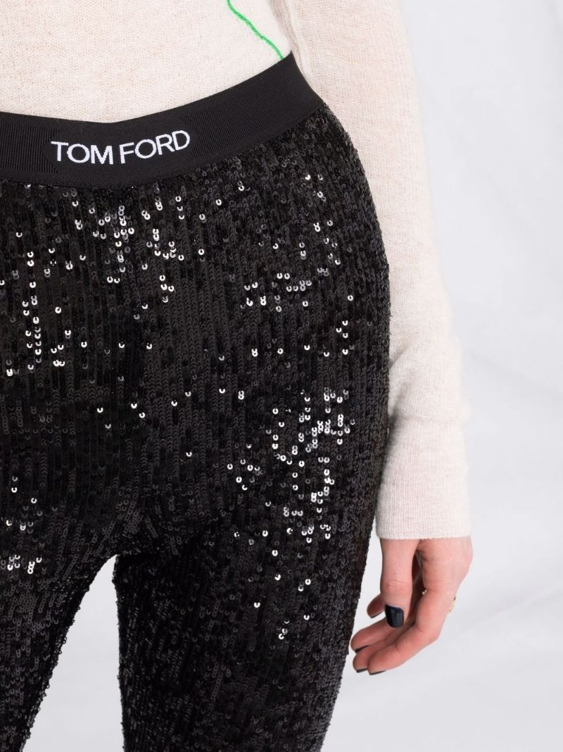 sequinned high-waist leggings - 3