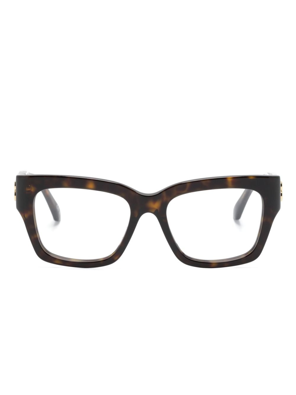 tortoiseshell square-frame glasses - 1