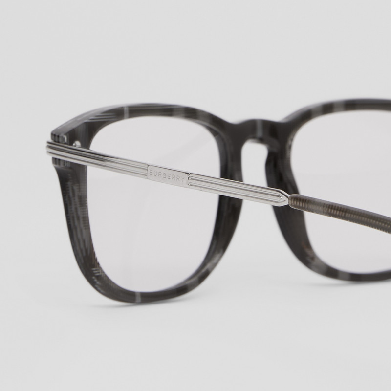 Burberry Check Detail Rectangular Optical Frames outlook
