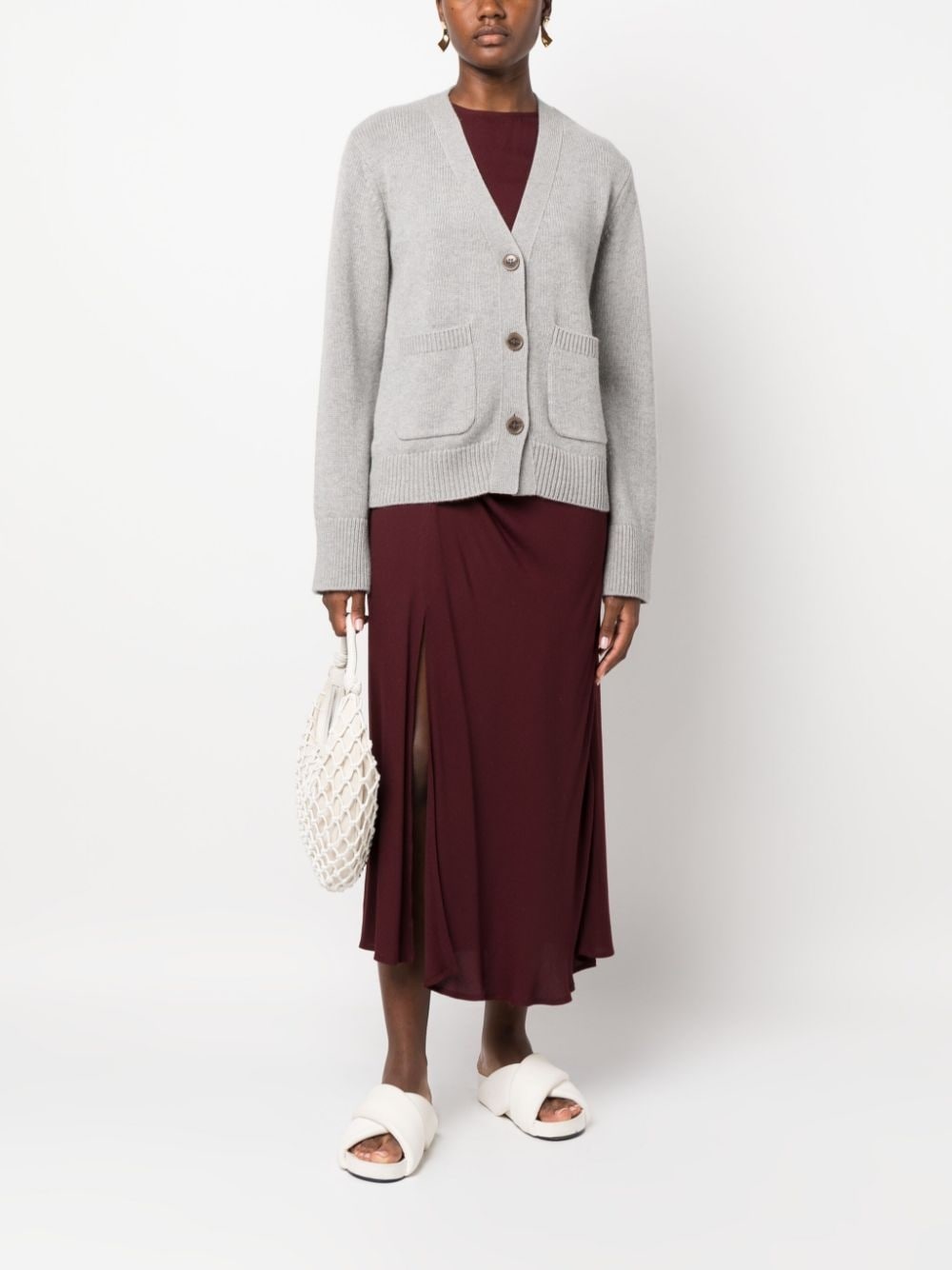 V-neck cashmere cardigan - 2