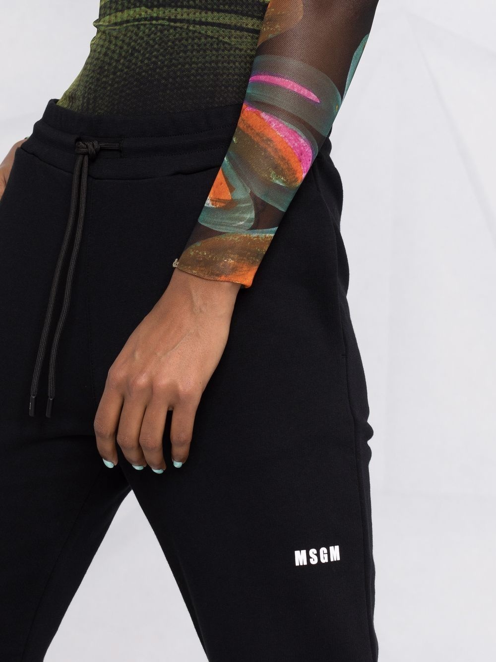 logo-print cotton joggers - 5
