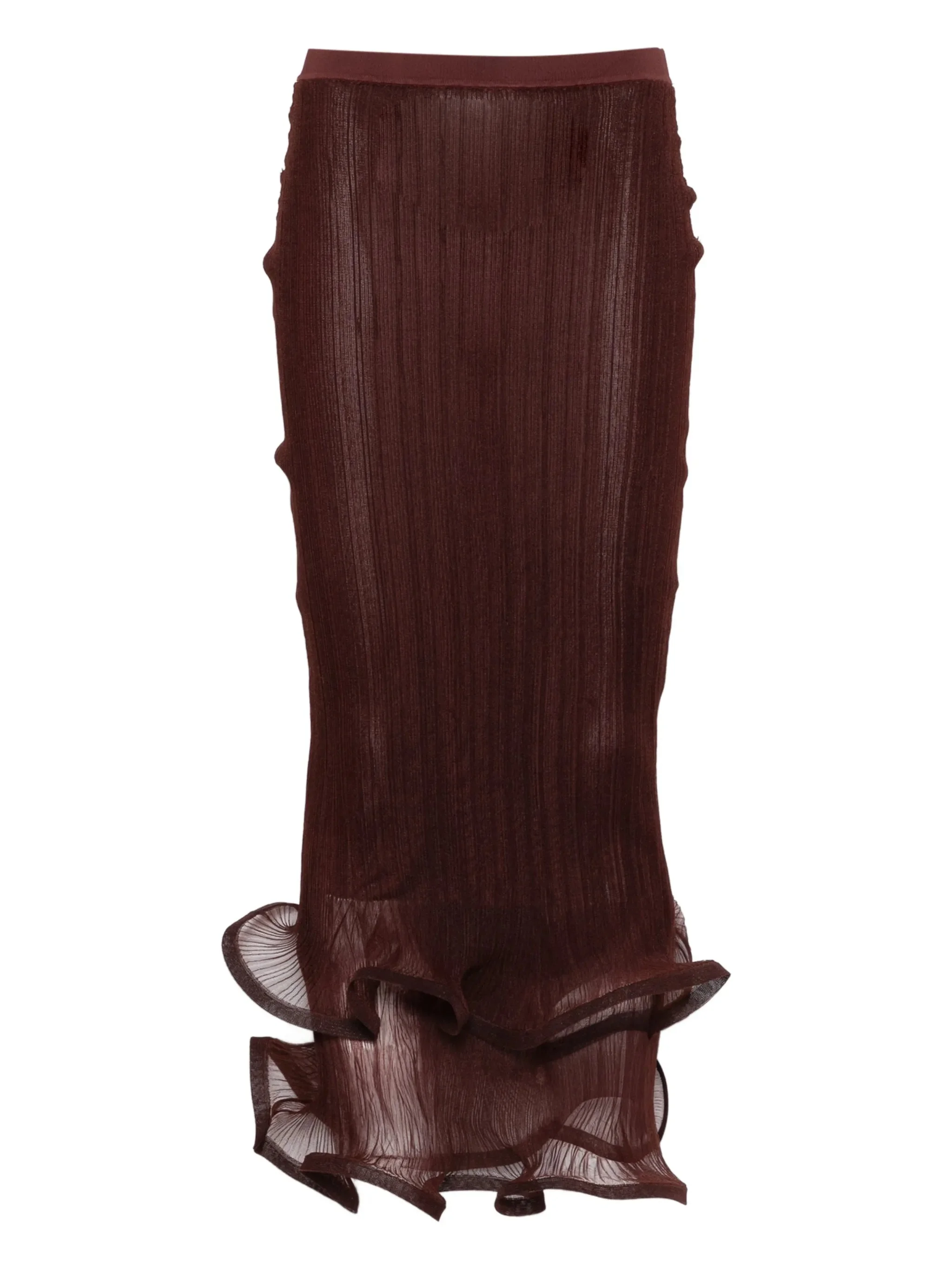 ruffled midi skirt - 1