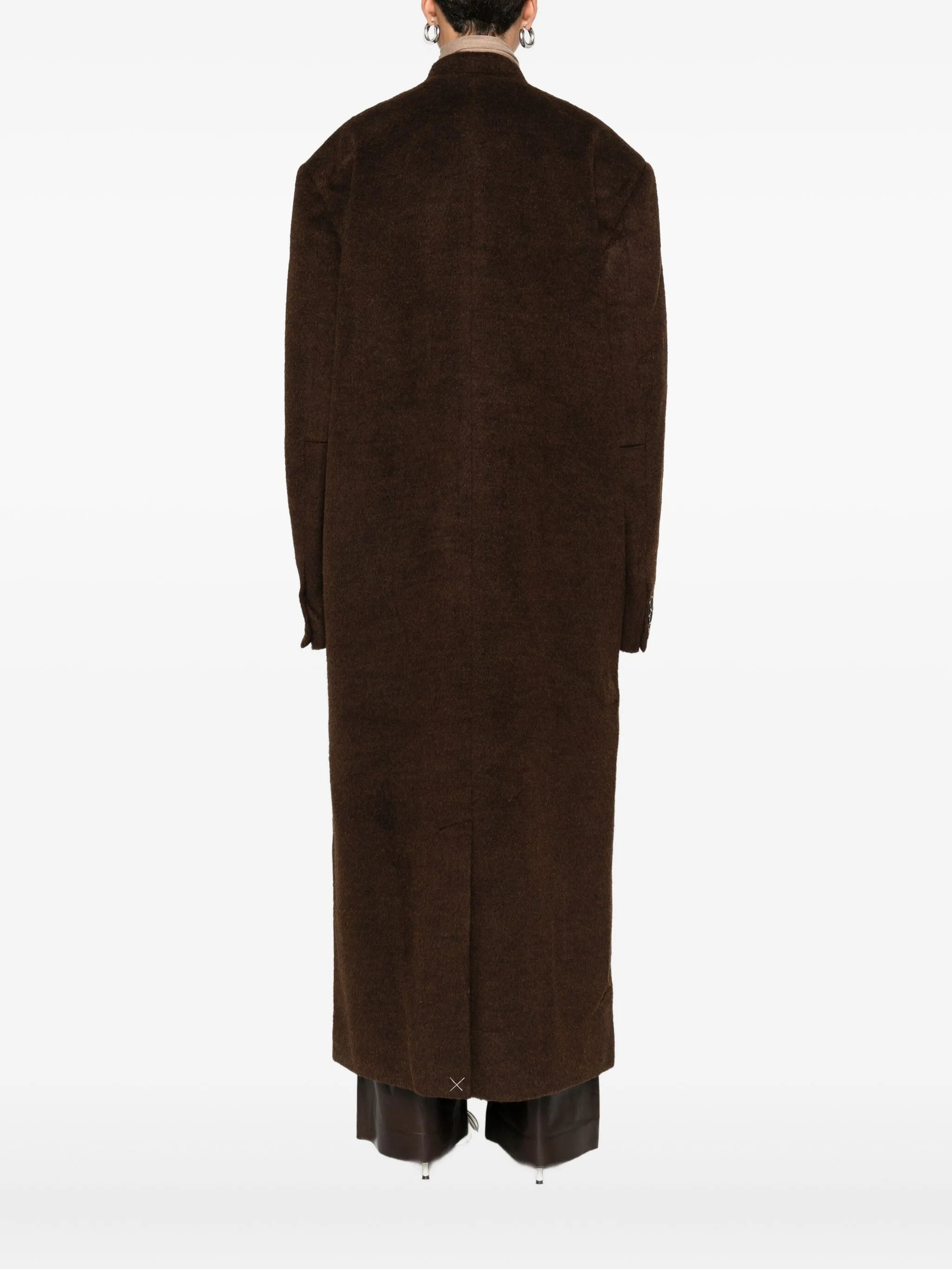 Mute button-front overcoat - 4
