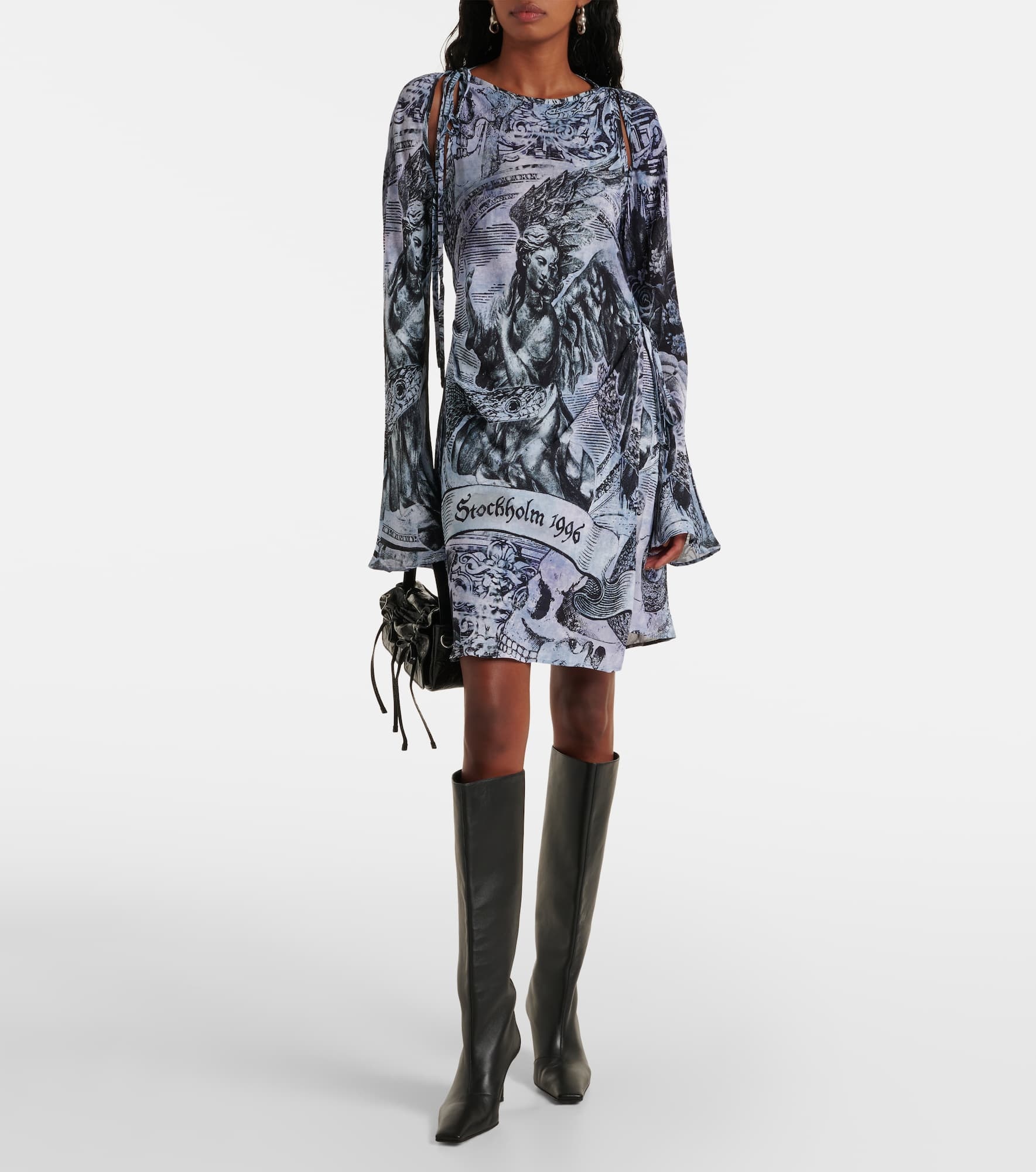 Printed wrap dress - 2
