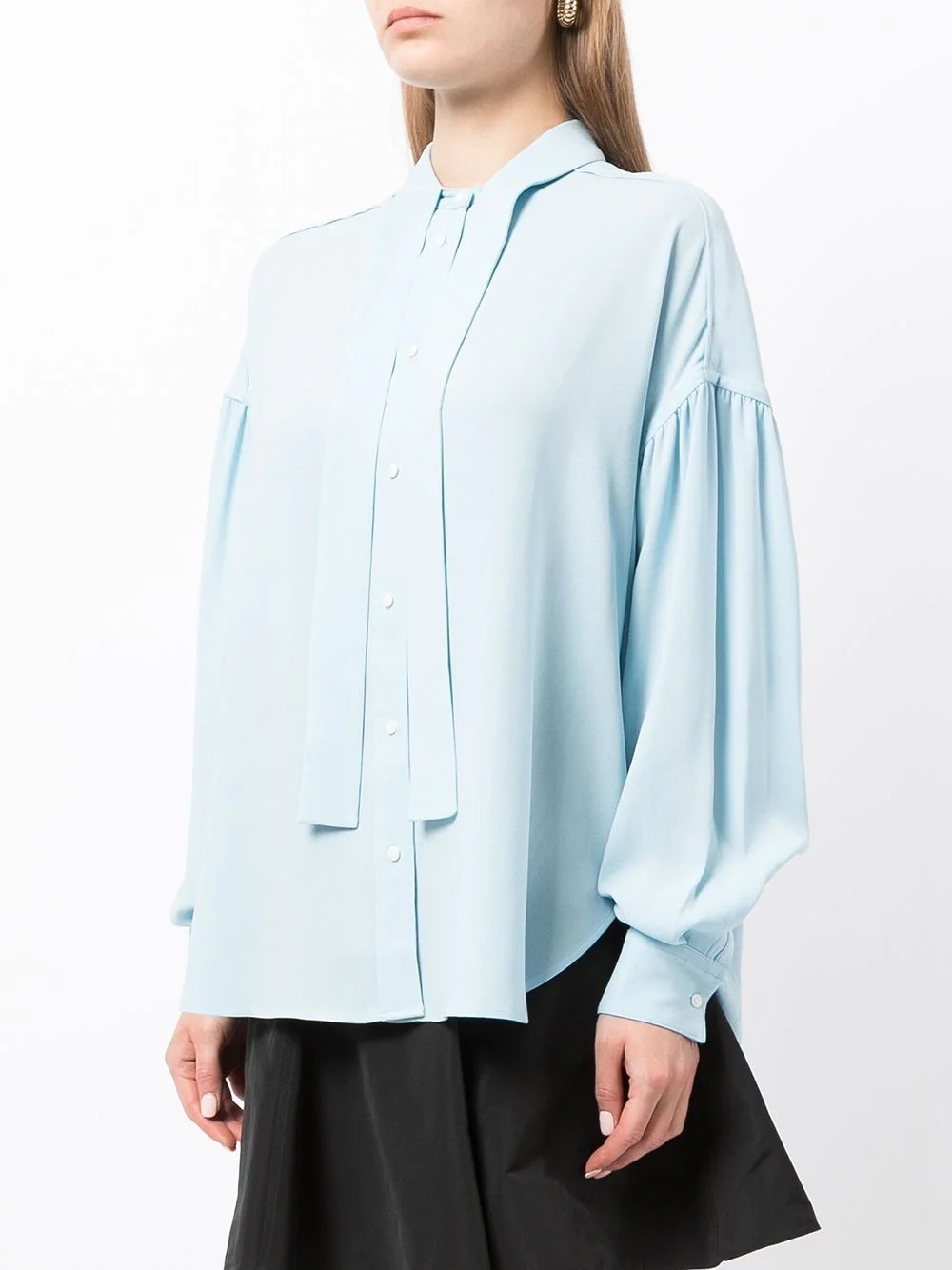 pussybow satin shirt - 3