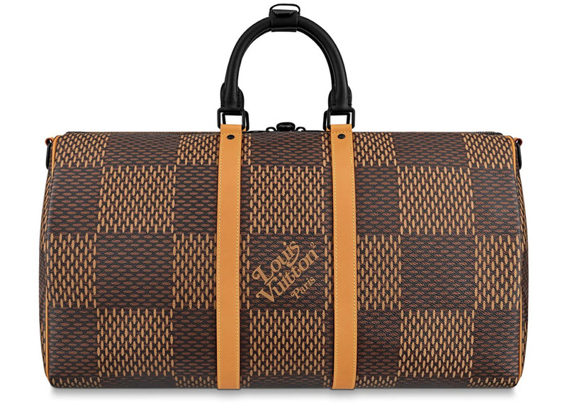 Louis Vuitton Louis Vuitton x Nigo Keepall Bandouliere Damier Ebene Giant 50 Brown outlook