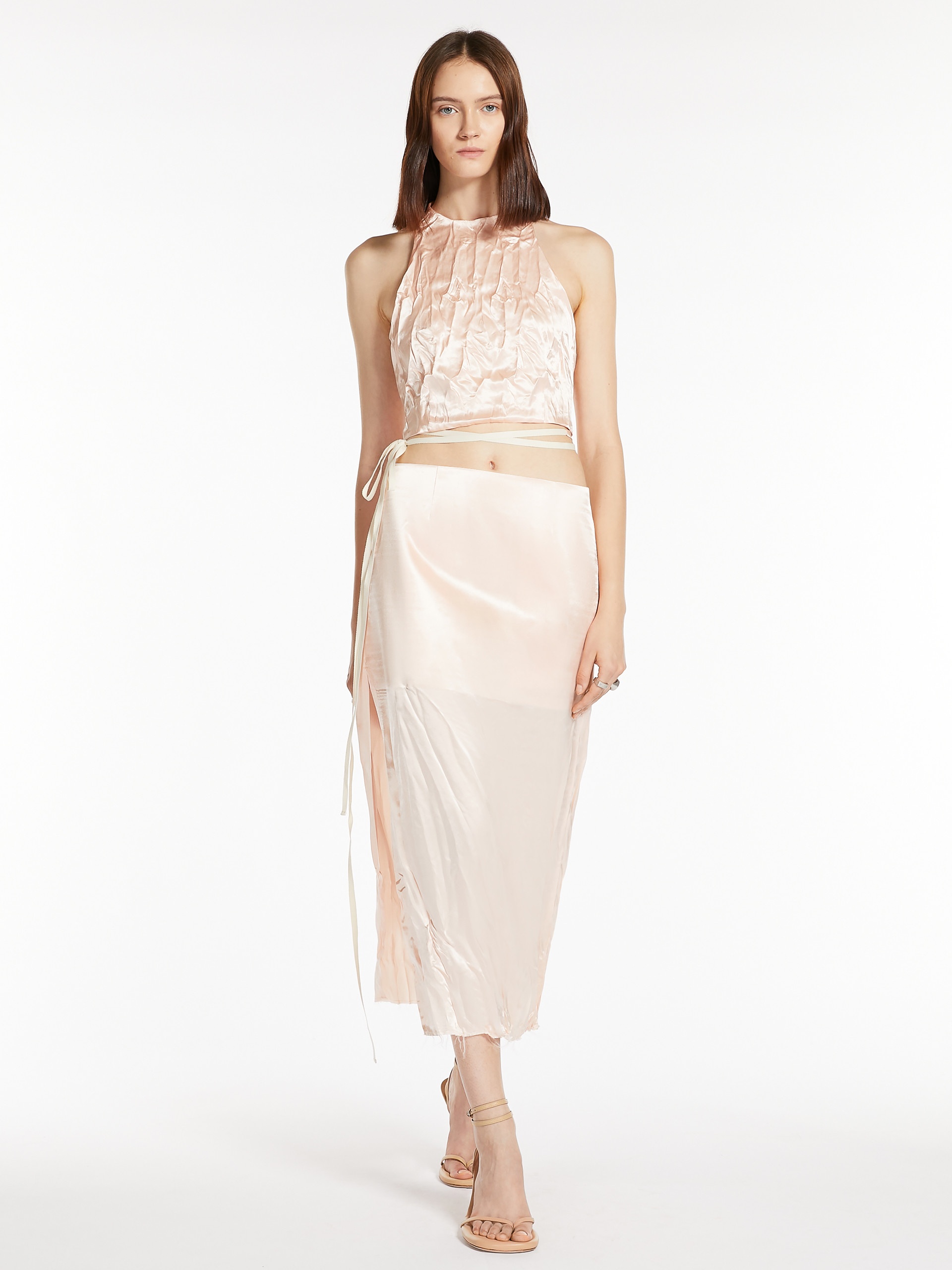 GITANO Crinkled satin top - 2