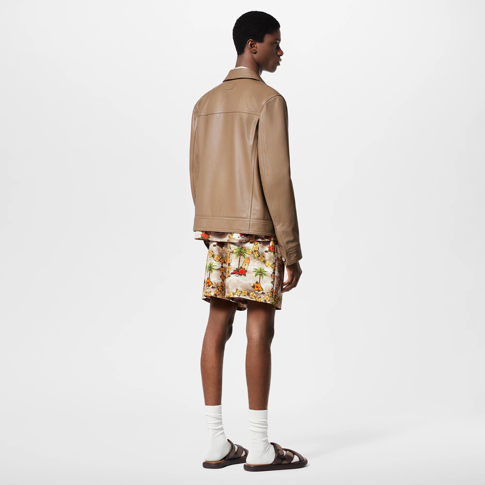 Embroidered Leather Blouson - 3