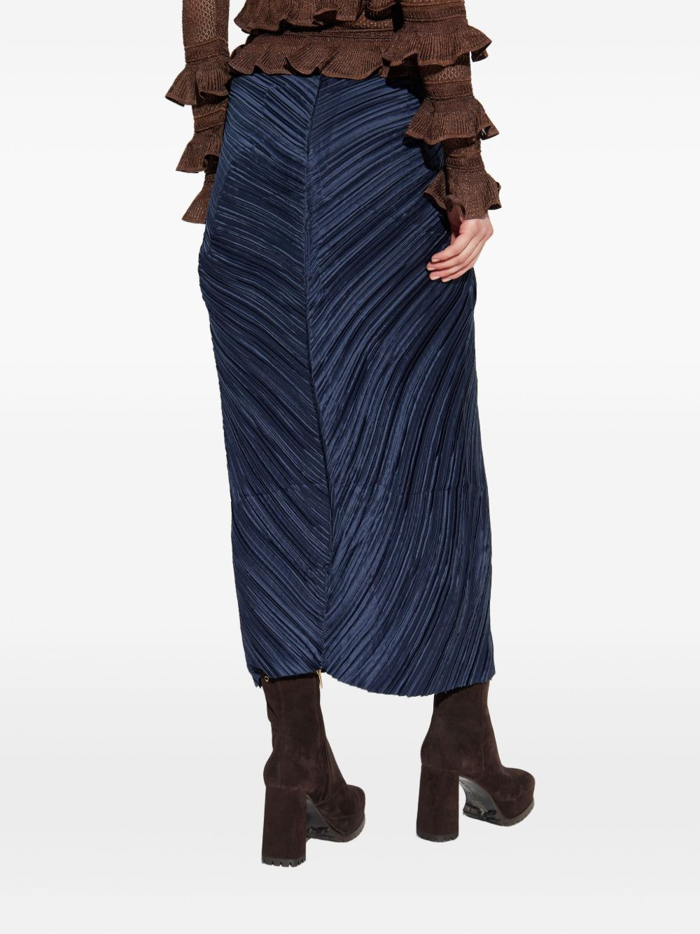 pleated draped skirt - 4