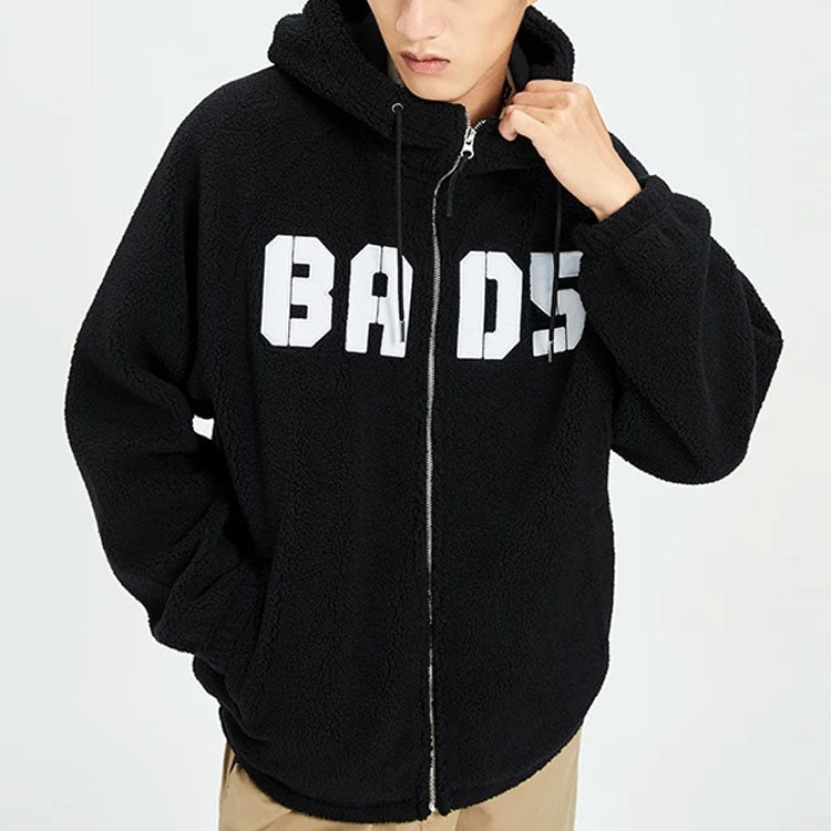 Li-Ning BadFive Logo Full Zip Hooded Jacket 'Black White' AFDR733-5 - 4