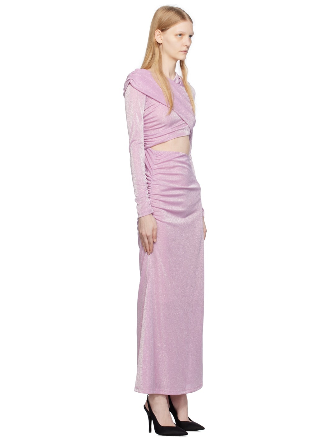 Pink Cutout Maxi Dress - 2