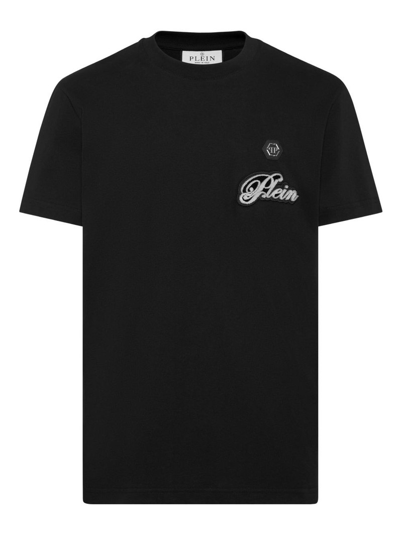 logo-embroidered T-shirt 1
