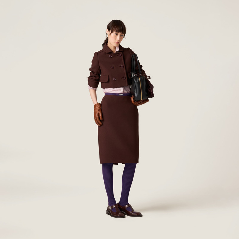 Miu Miu Double-breasted natté jacket outlook
