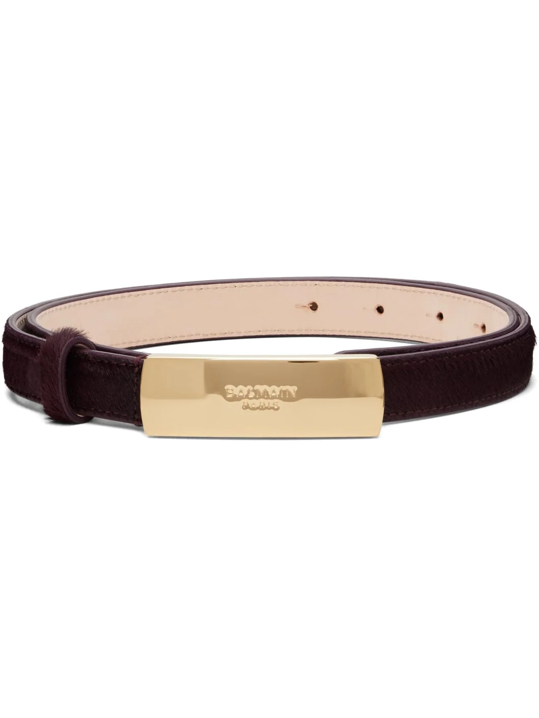 Burgundy Calfskin Belt - 1