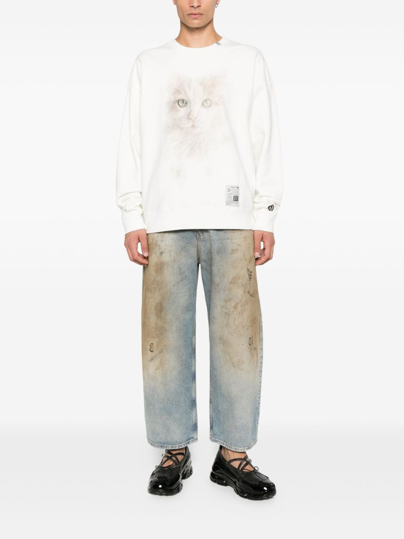 Maison MIHARAYASUHIRO cat-face print sweatshirt outlook