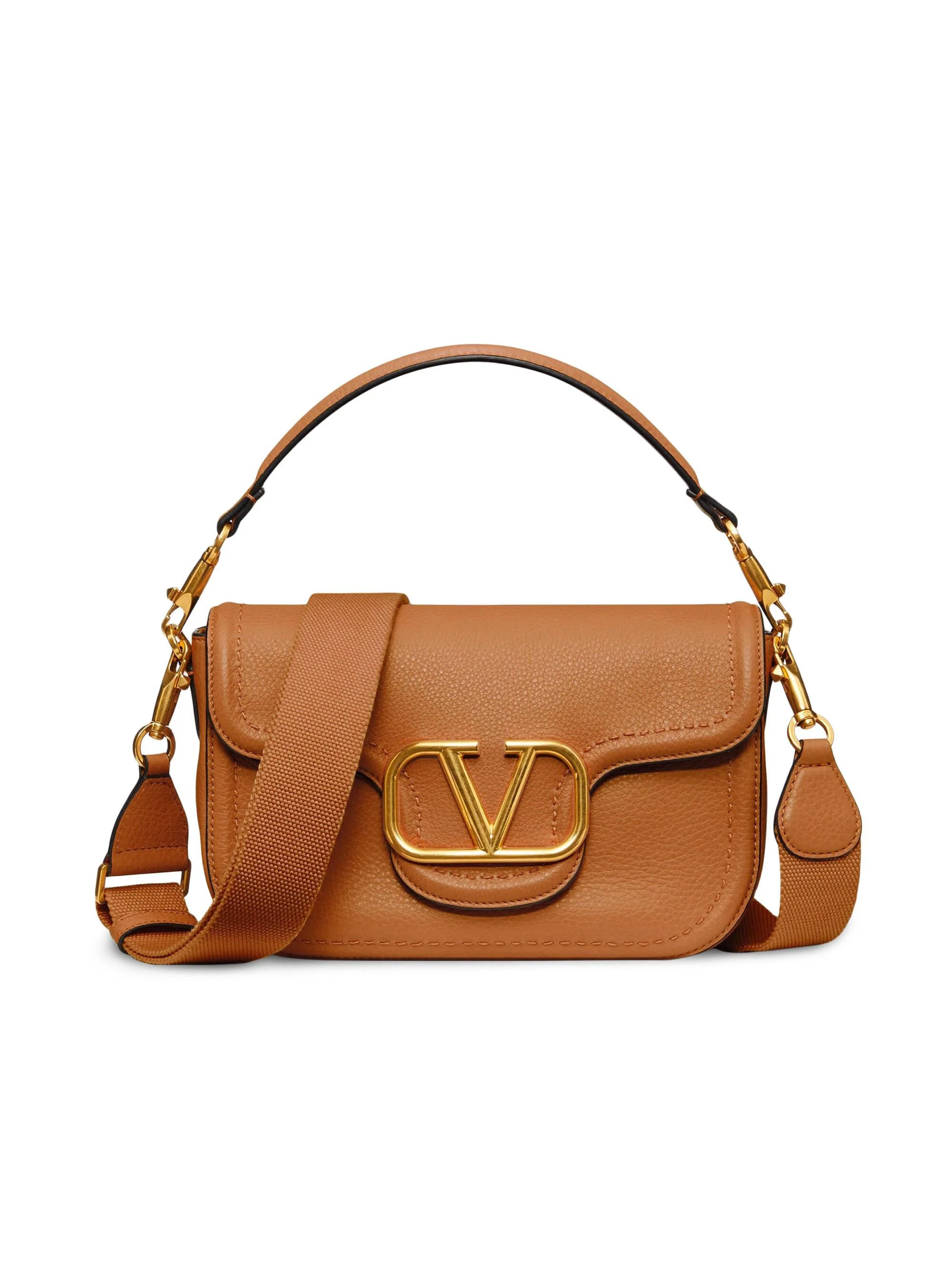 Women's Alltime Grainy Calfskin Shoulder Bag - Brown - 1