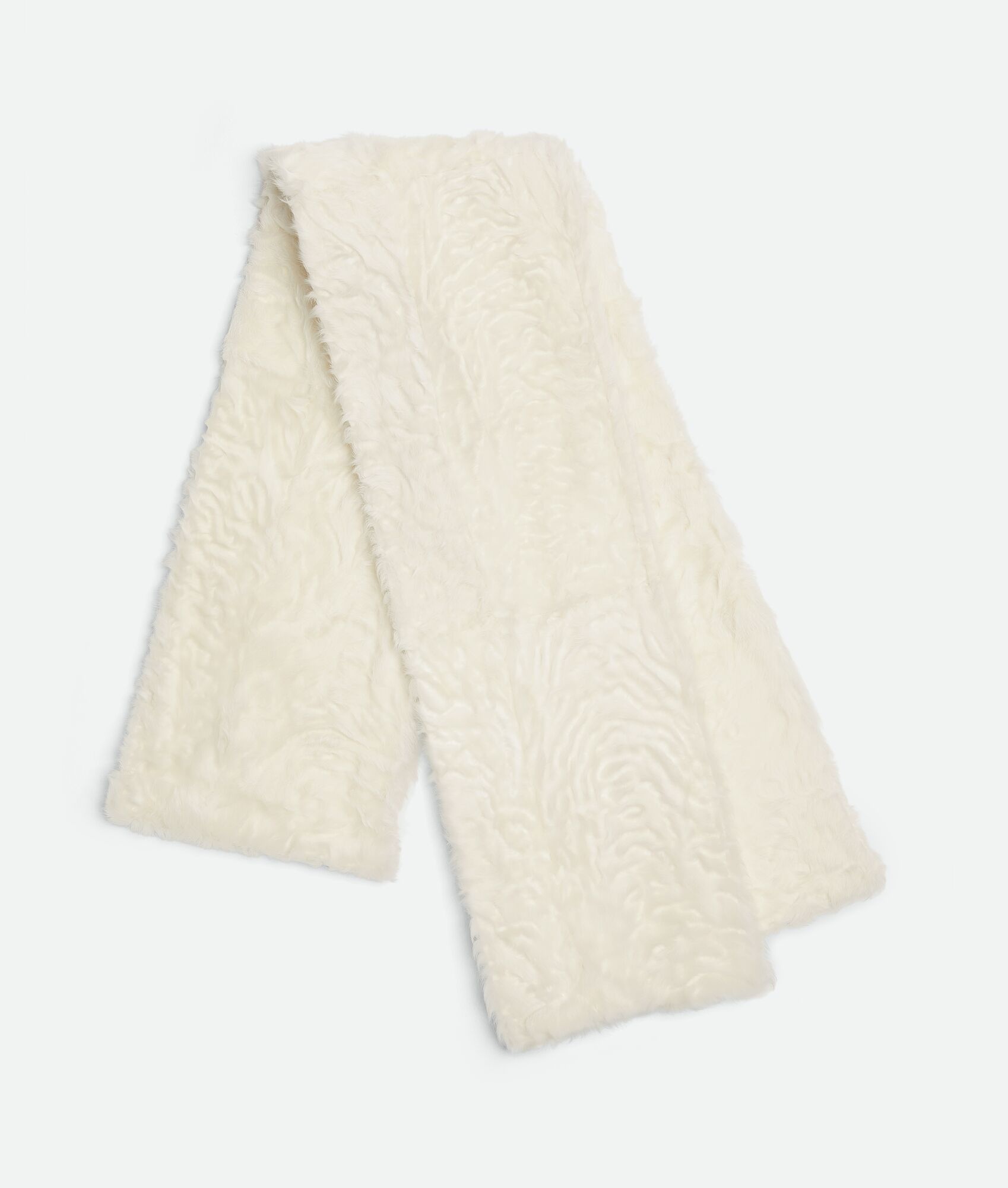 Wavy-Effect Shearling Scarf - 1