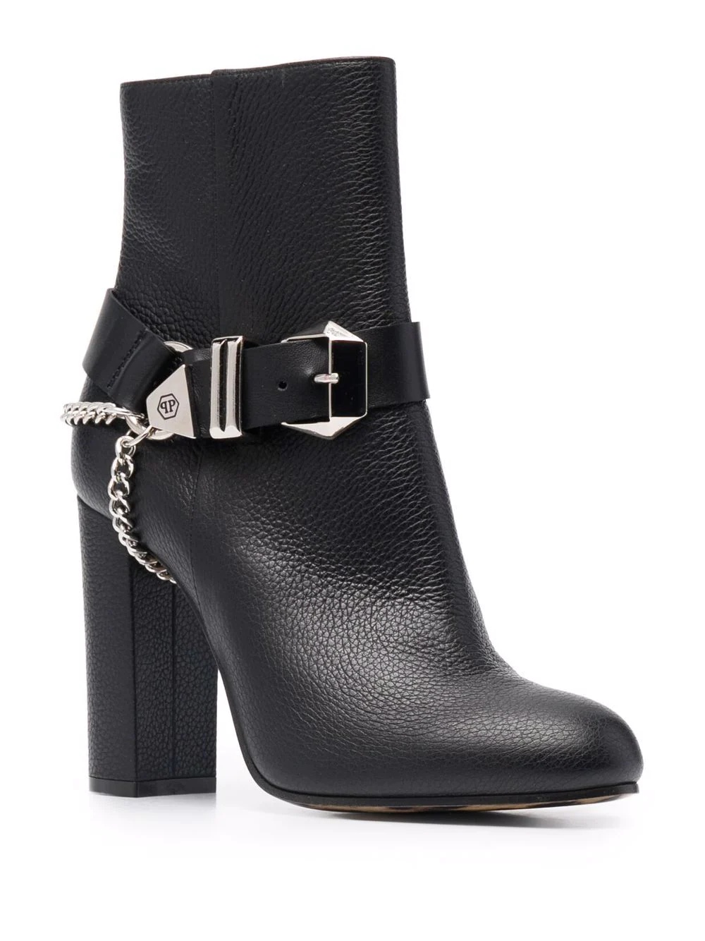 Iconic Plein buckled leather boots - 2