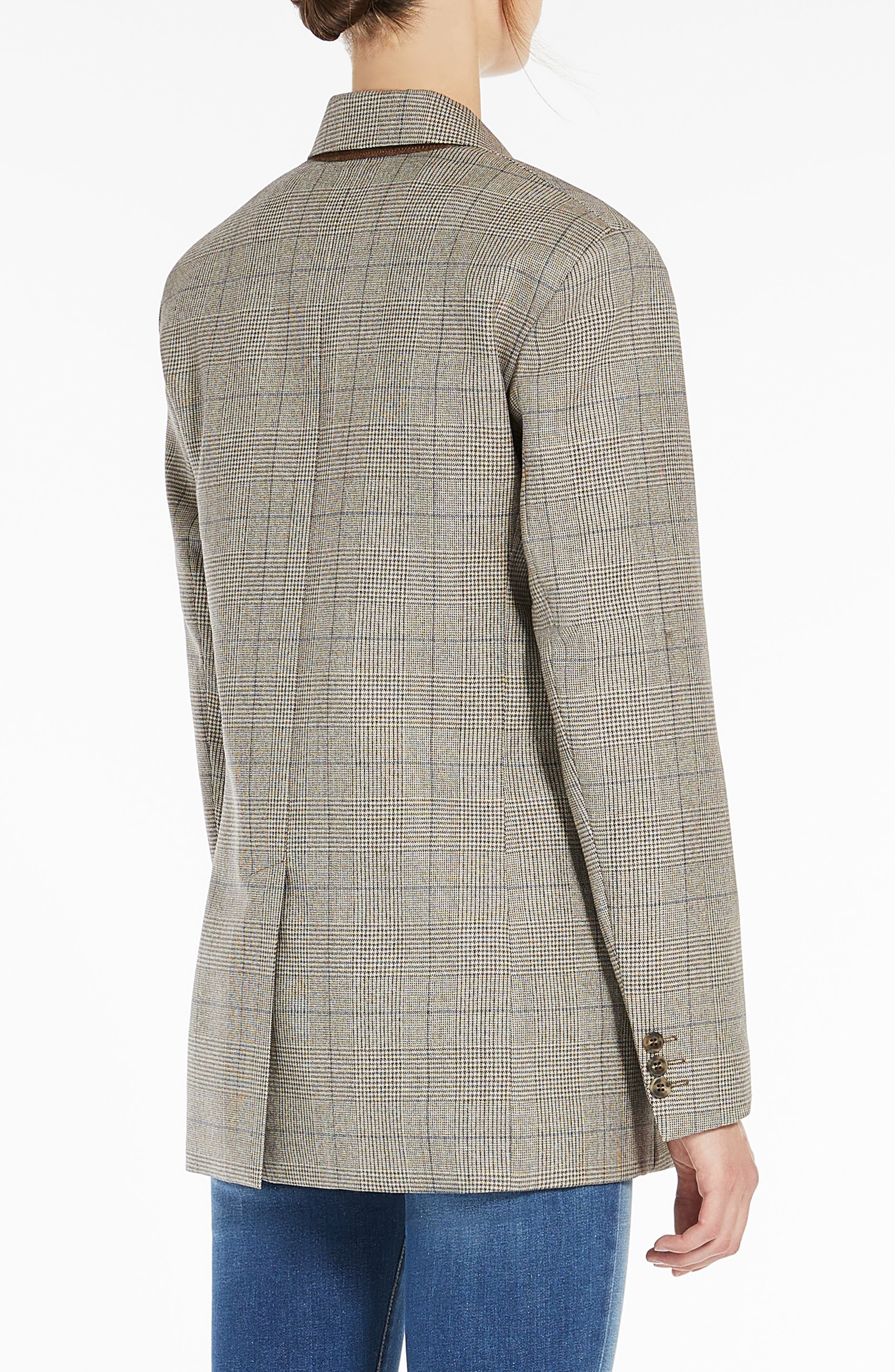 Weekend Max Mara Burgos Plaid Wool Blazer in Biscuit at Nordstrom - 2