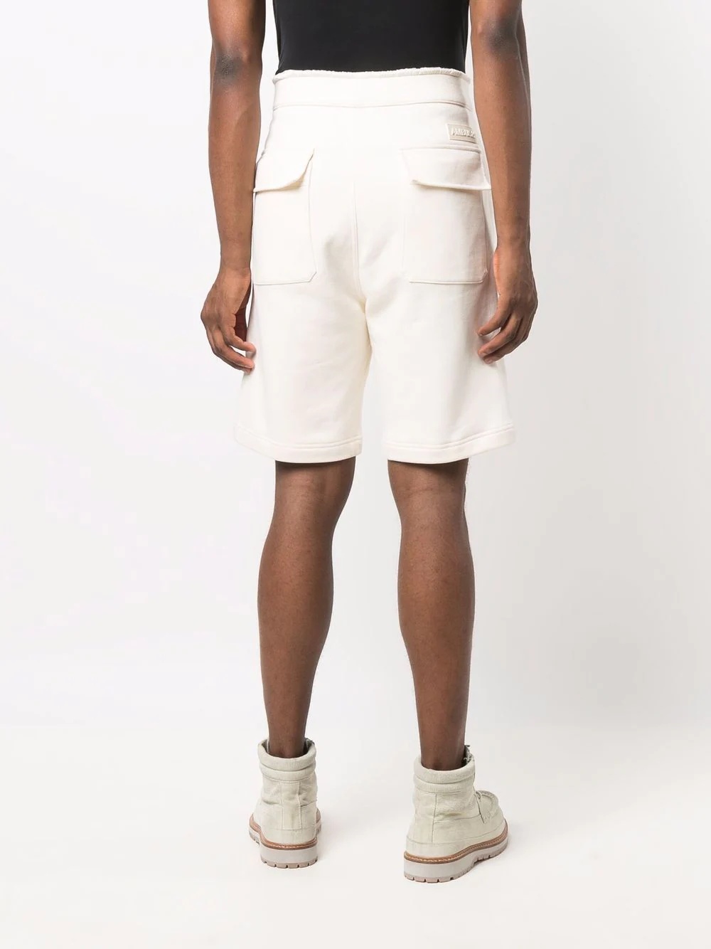 drawstring-waist track shorts - 4