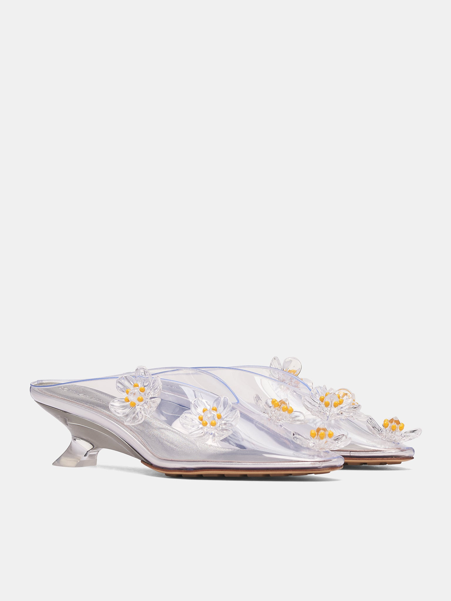 Transparent PVC Helios Heeled Mules - 2