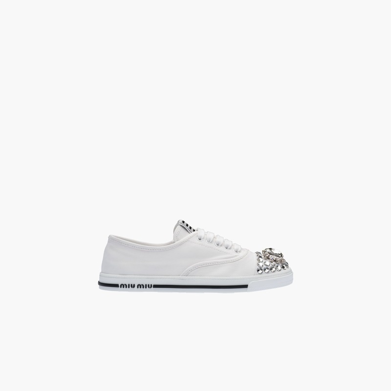 Cotton gabardine sneakers - 5