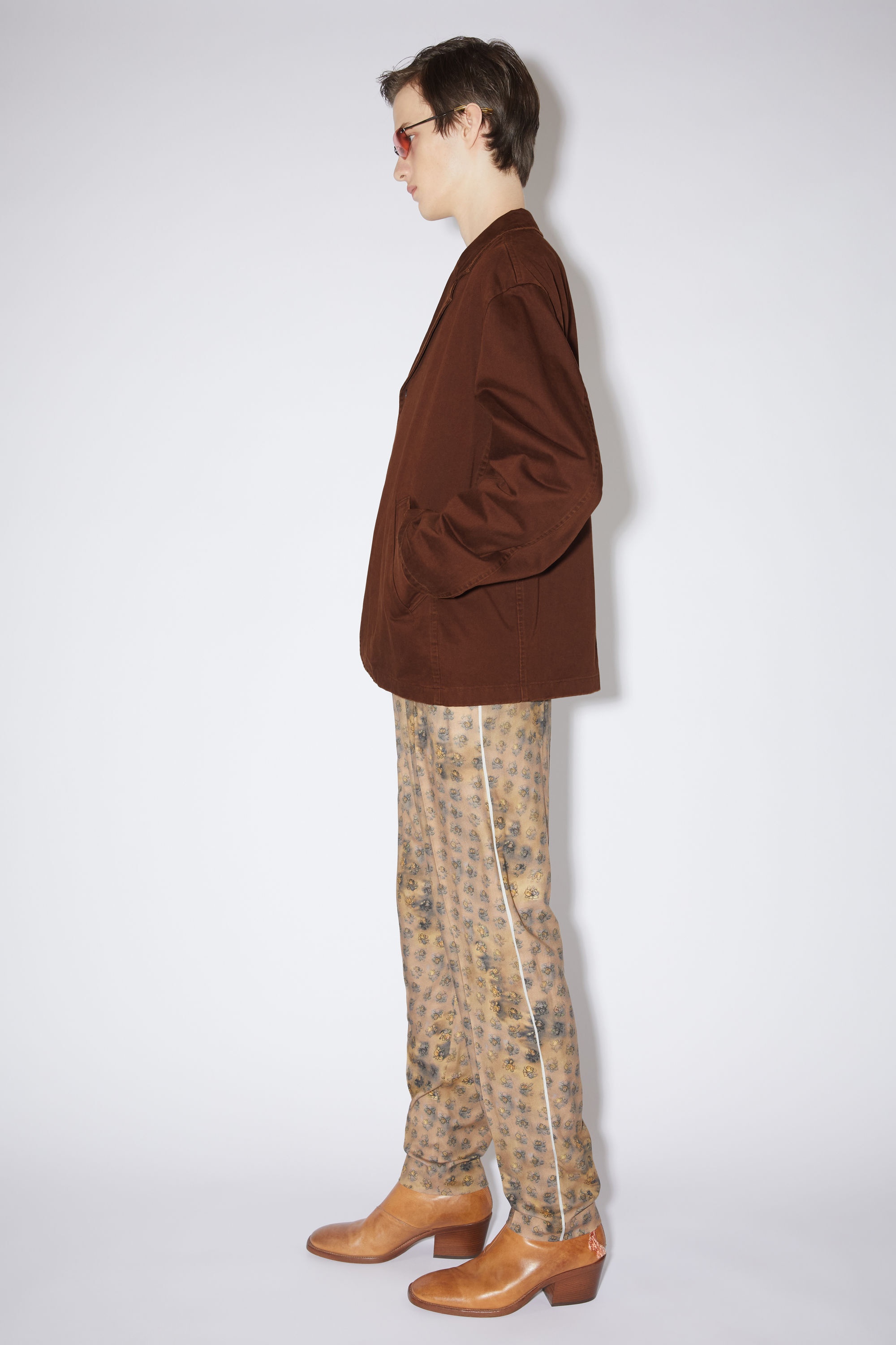 SIngle-breasted jacket - Cognac brown - 4