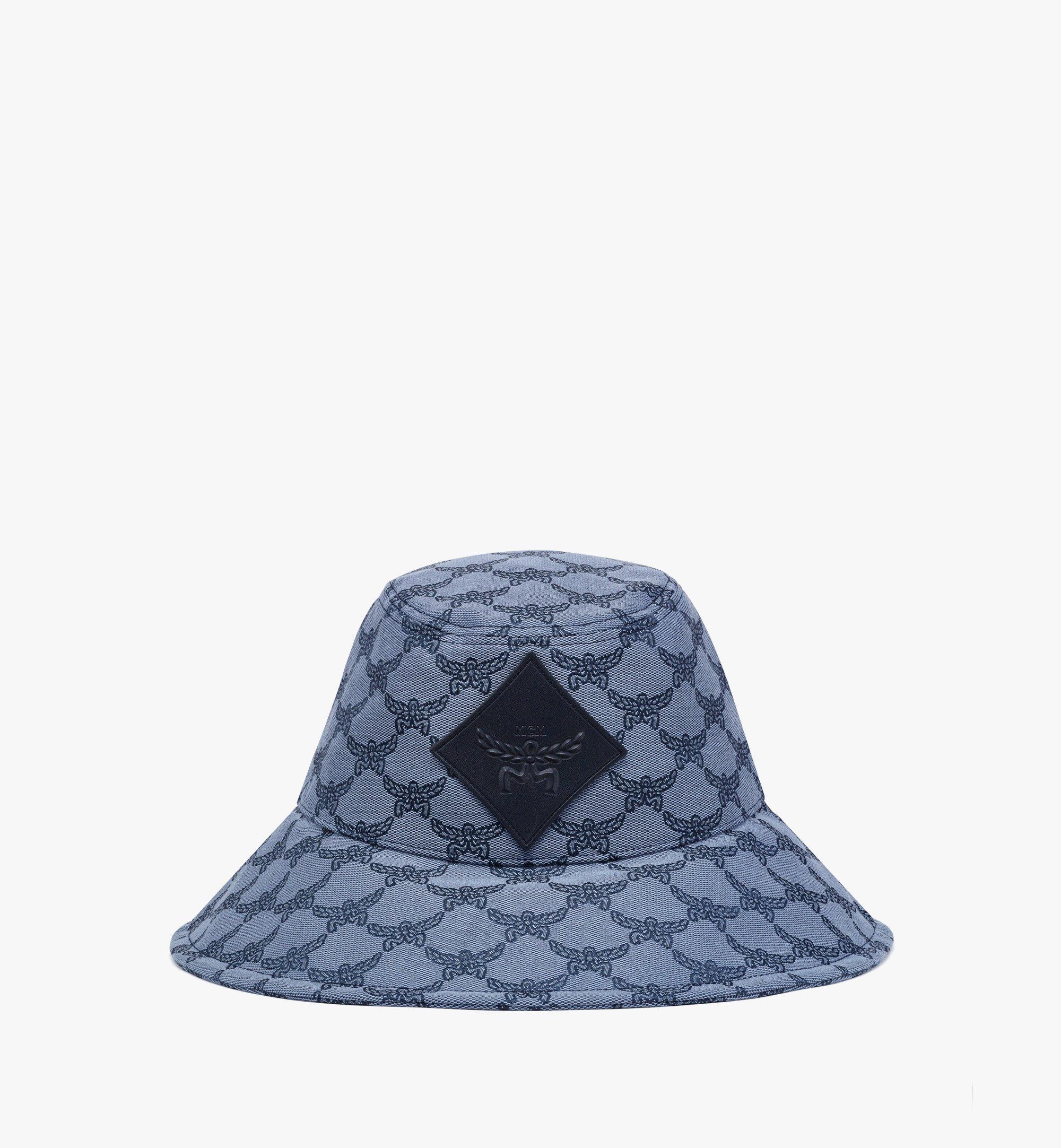 Wide Bucket Hat in Lauretos Denim Jacquard - 1