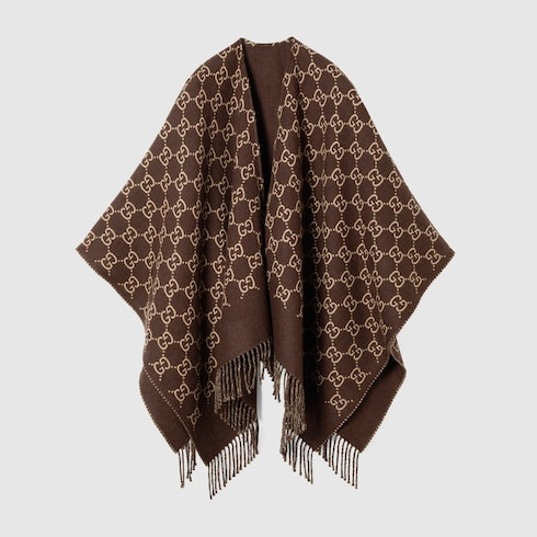 GG wool jacquard cape - 2