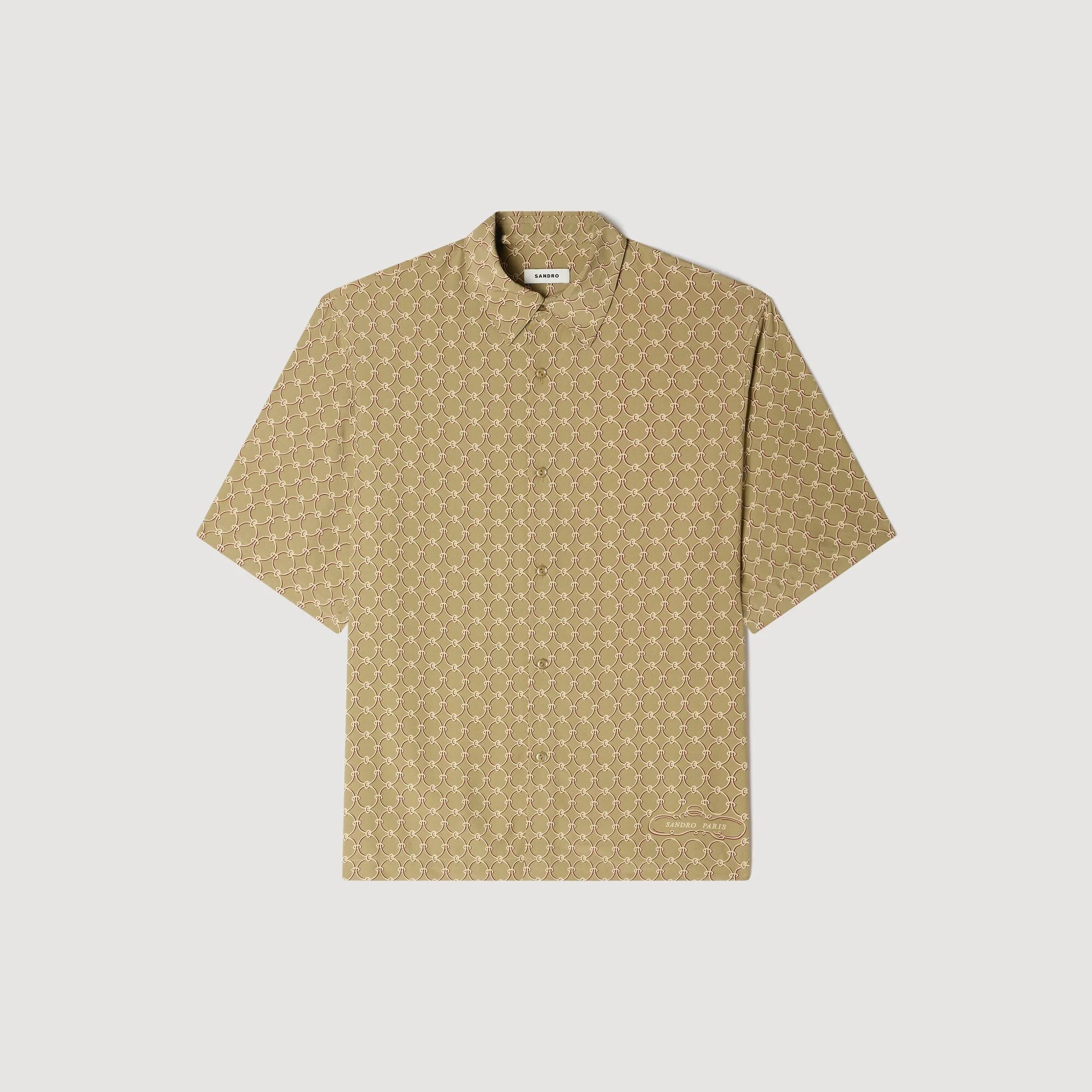 LOOSE-FIT CHAIN LINK PRINT SHIRT - 1